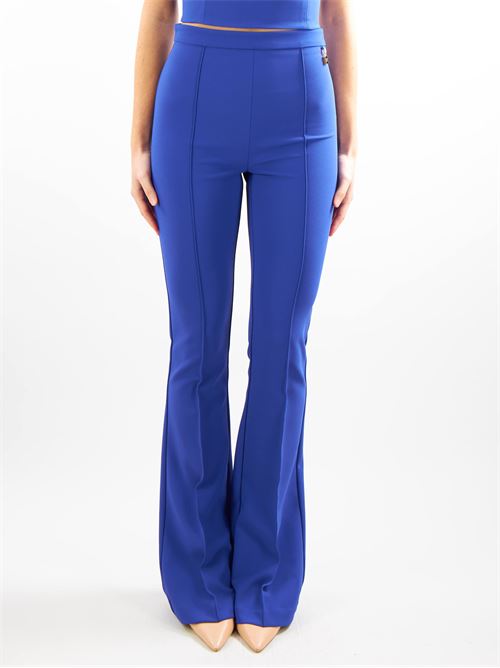 Palazzo trousers in stretch crêpe fabric with charms Elisabetta Franchi ELISABETTA FRANCHI | Pants | PA02641E2828